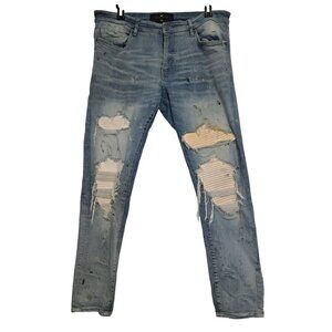 Y2K 90s Mens Jeans 38/32 Denim Jordan Craig Legacy Rugged Distressed Streetwear